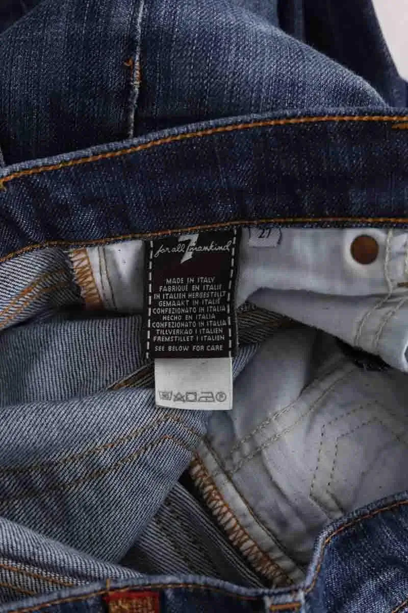 Jean bootcut 7 For All Mankind Bleu en Coton