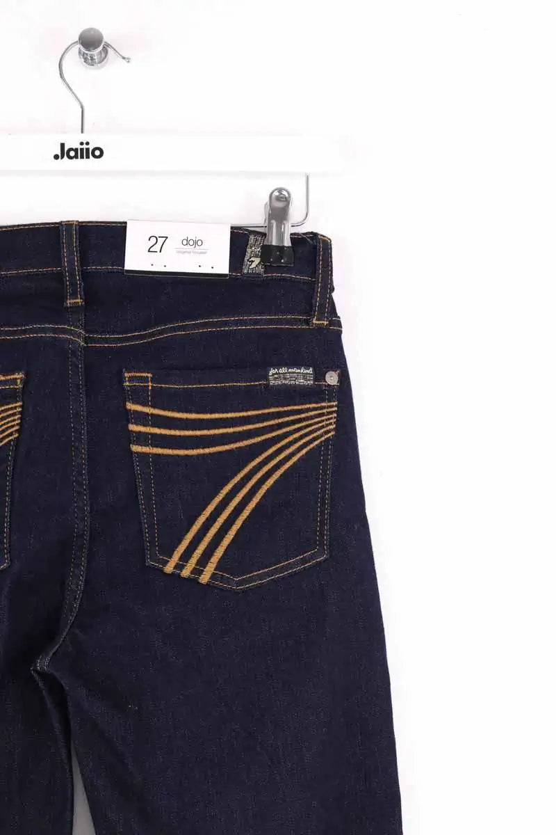 Jean bootcut 7 For All Mankind Marine en Coton