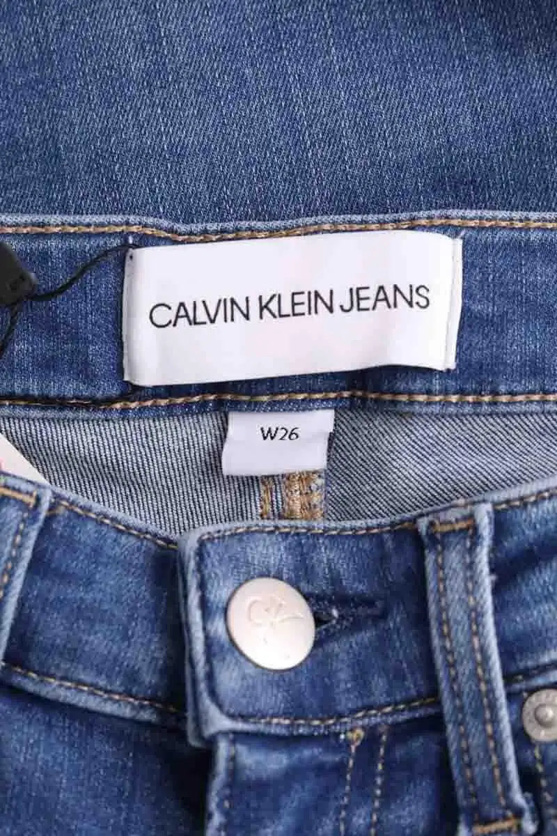 Jean bootcut Calvin Klein Mid rise cropped flare Bleu en Coton