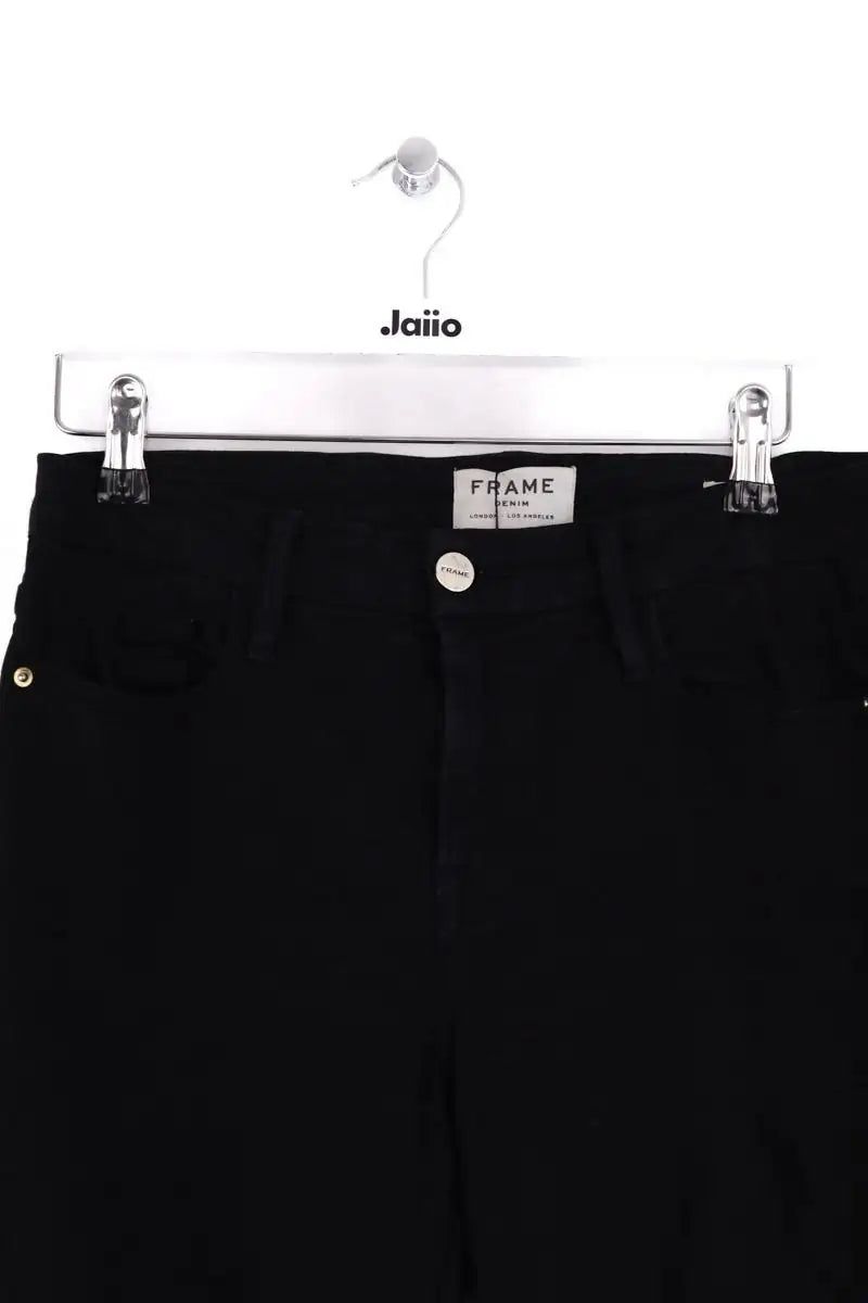 Jean bootcut Frame Le crop mini boot Noir en Coton