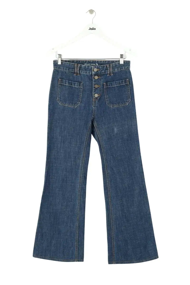 Jean bootcut Gerard Darel Bleu en Coton, taille S - Seconde Main