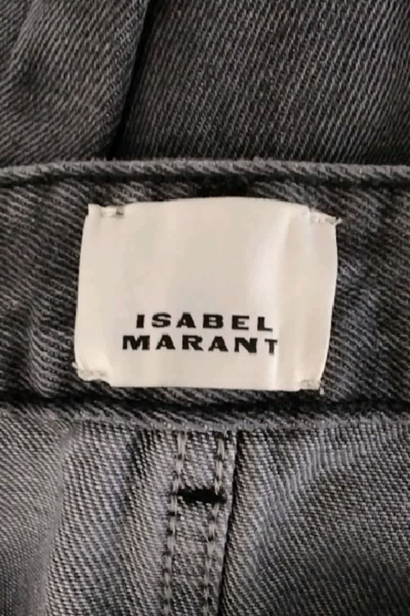Jean bootcut Isabel Marant Gris en Coton