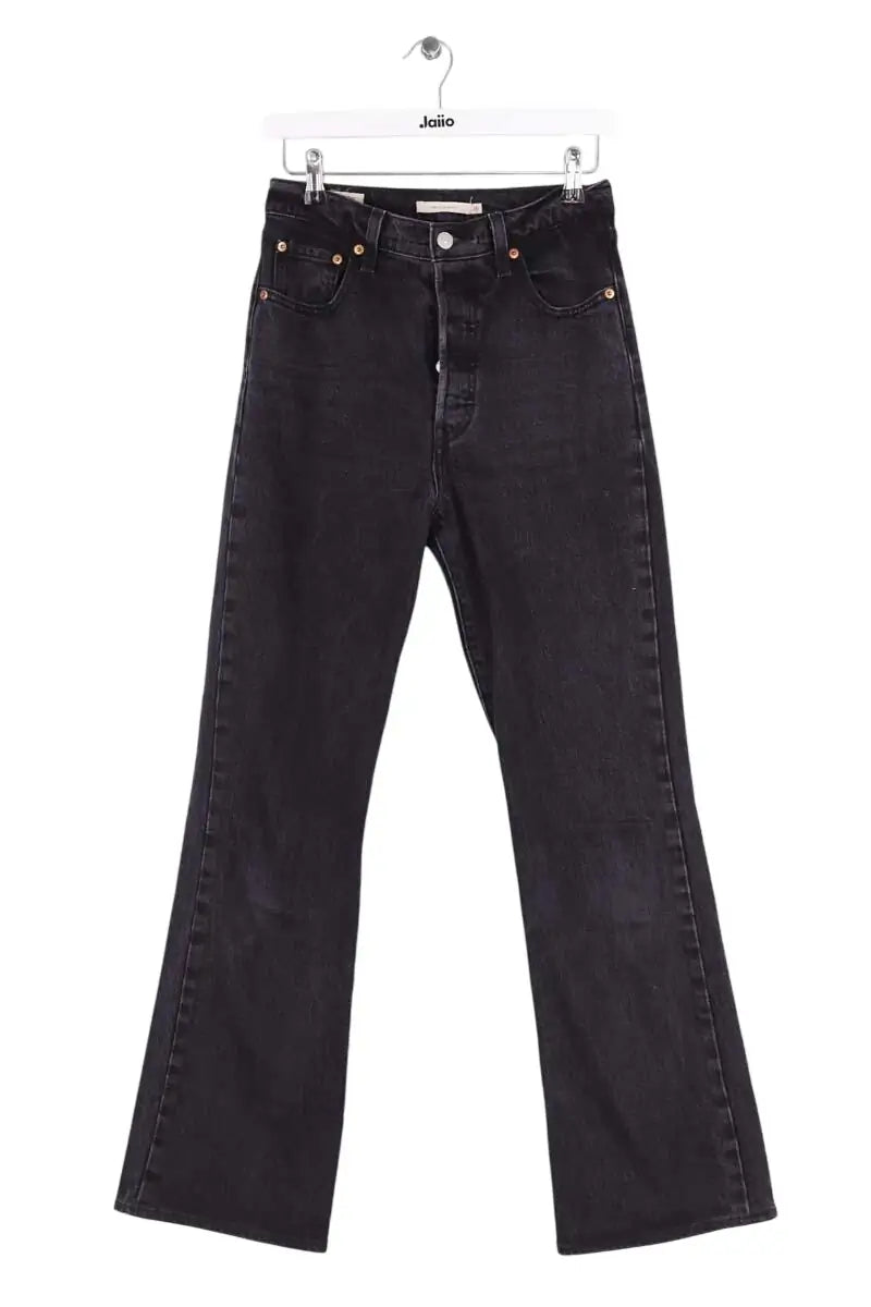 Jean bootcut Levi's Ribcage boot Noir en Coton, taille XS - Seconde Main