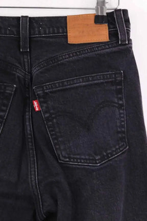 Jean bootcut Levi's Ribcage boot Noir en Coton