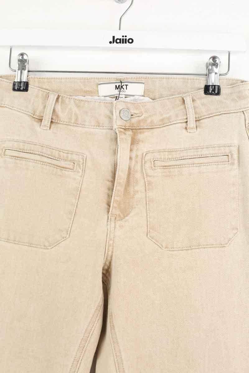 Jean bootcut Mkt Studio Beige en Coton