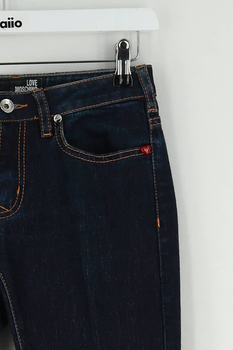 Jean bootcut Moschino Marine en Coton