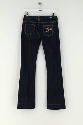 Jean bootcut Moschino Marine en Coton
