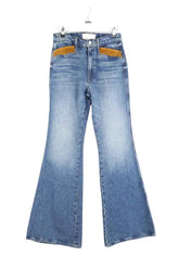 Jean bootcut Mother The pointy pocket doozy heel Bleu en Coton, taille XS - Seconde Main