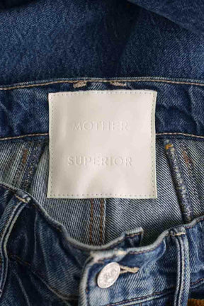 Jean bootcut Mother The pointy pocket doozy heel Bleu en Coton