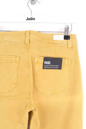 Jean bootcut Paige Crop flare Jaune en Coton