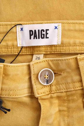 Jean bootcut Paige Crop flare Jaune en Coton