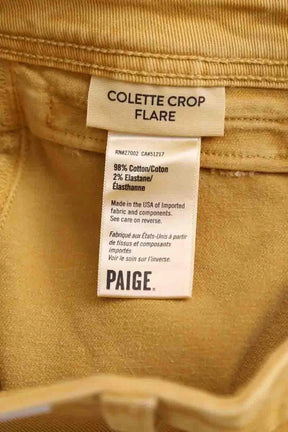 Jean bootcut Paige Crop flare Jaune en Coton