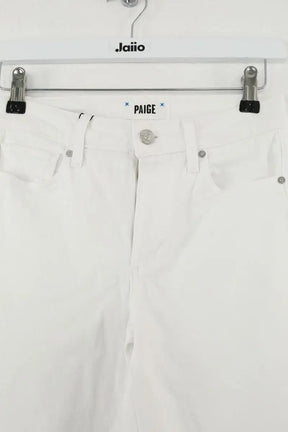 Jean bootcut Paige Genevieve Blanc en Coton