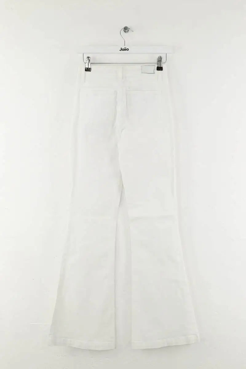 Jean bootcut Paige Genevieve Blanc en Coton