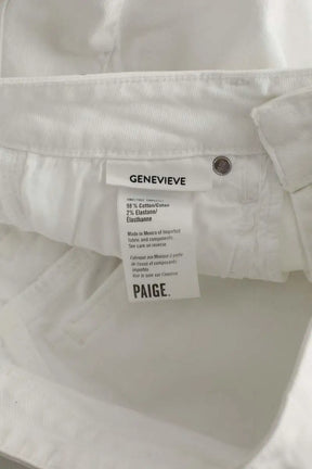 Jean bootcut Paige Genevieve Blanc en Coton
