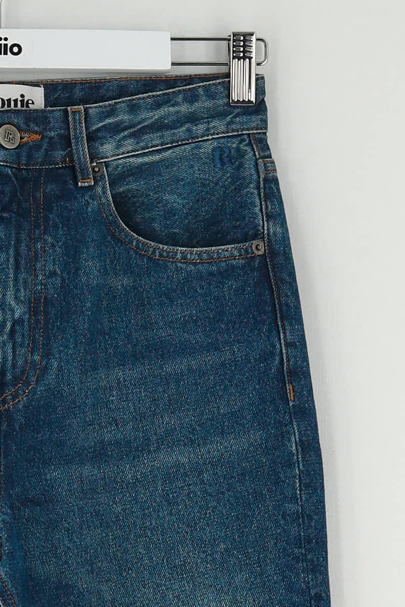 Jean bootcut Rouje Bleu en Coton