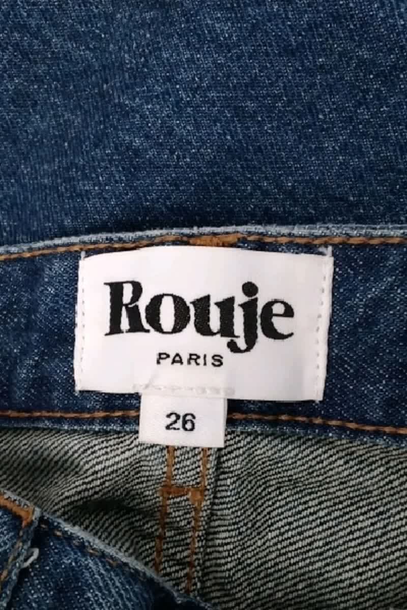 Jean bootcut Rouje Bleu en Coton
