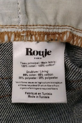 Jean bootcut Rouje Bleu en Coton