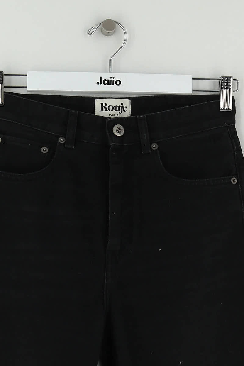 Jean bootcut Rouje Noir en Coton