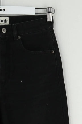 Jean bootcut Rouje Noir en Coton