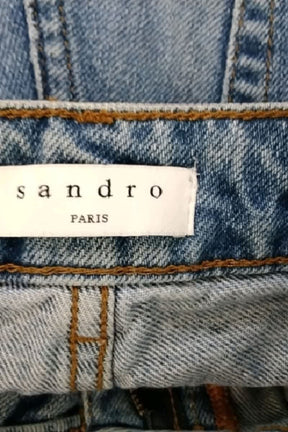 Jean bootcut Sandro Bleu en Coton