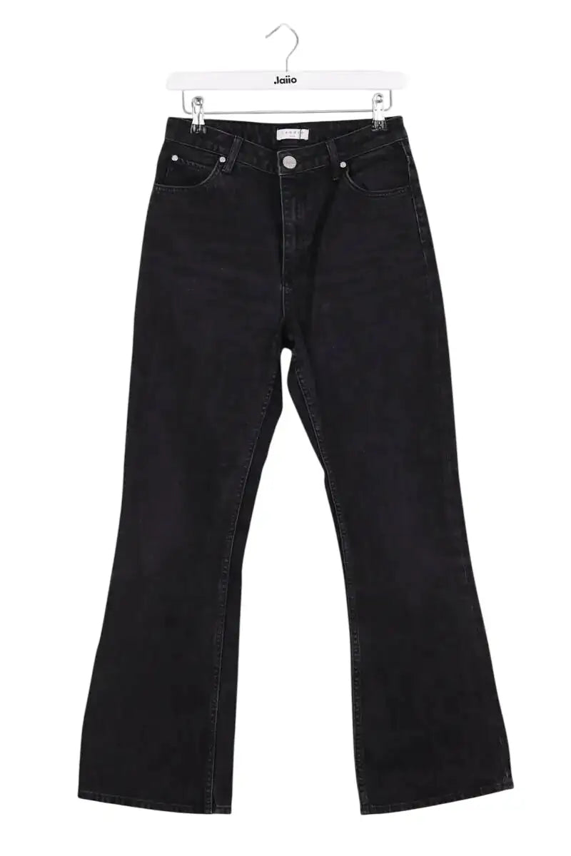 Jean bootcut Sandro Noir en Coton, taille M - Seconde Main