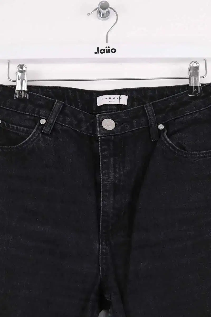 Jean bootcut Sandro Noir en Coton