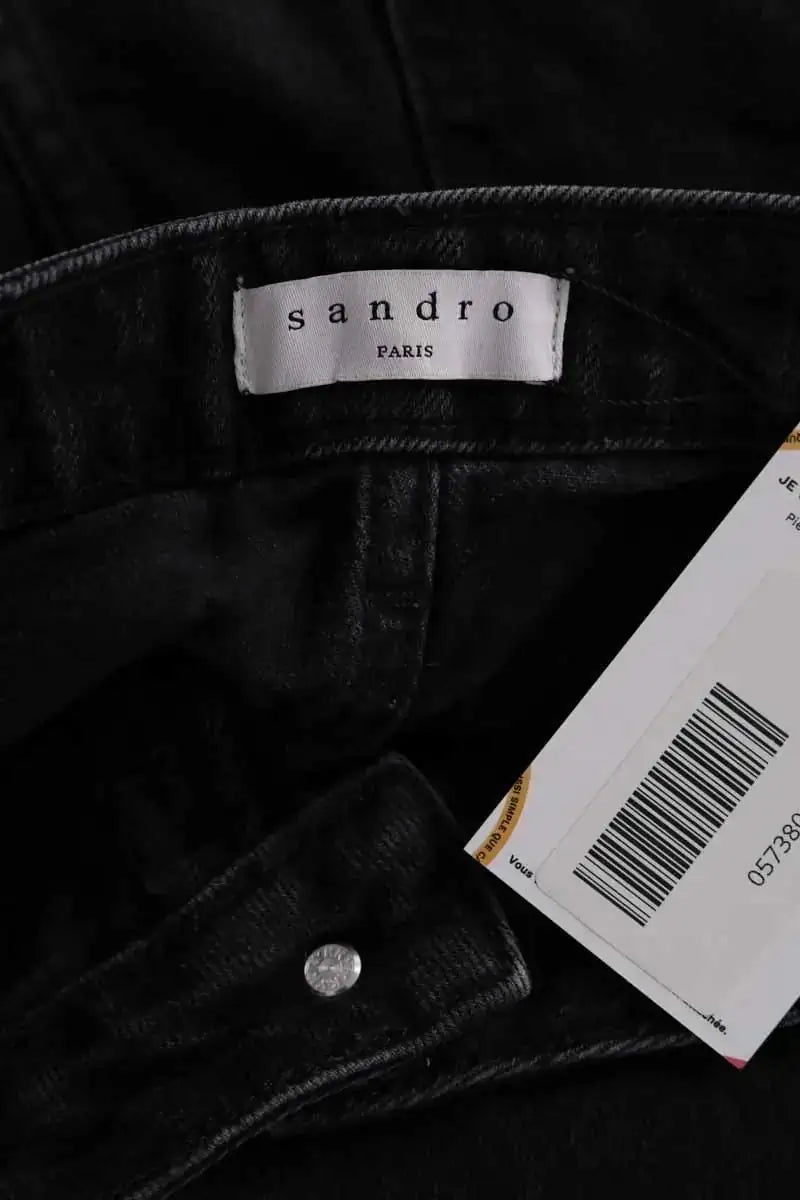 Jean bootcut Sandro Noir en Coton