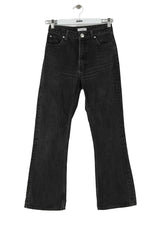 Jean bootcut Sandro Noir en Coton, taille XS - Seconde Main