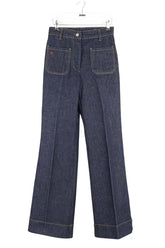 Jean bootcut Victoria Beckham High rise wide leg Alina Bleu en Coton, taille S - Seconde Main