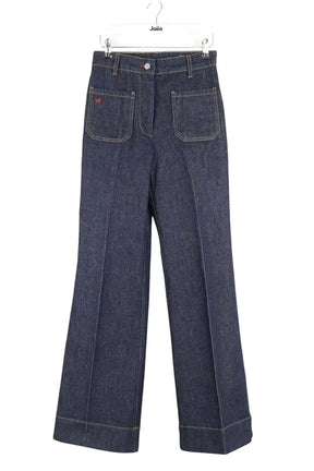 Jean bootcut Victoria Beckham High rise wide leg Alina Bleu en Coton, taille S - Seconde Main