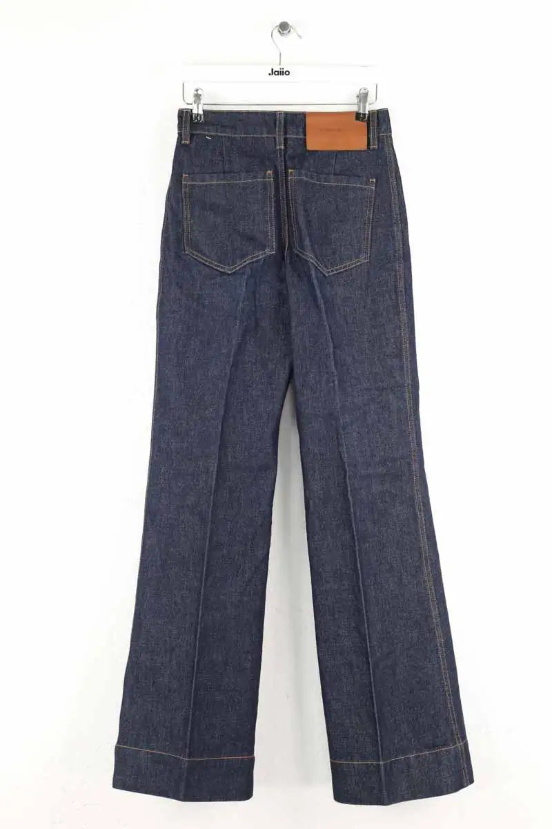 Jean bootcut Victoria Beckham High rise wide leg Alina Bleu en Coton