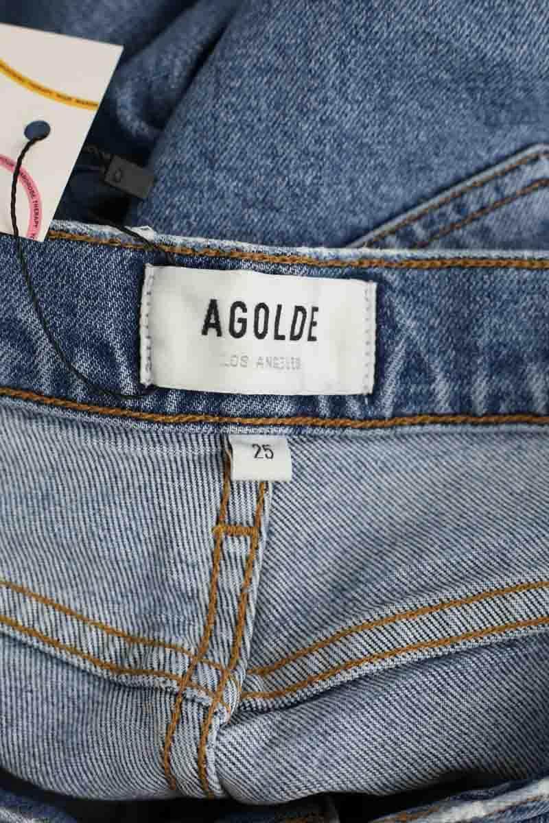 Jean boyfriend Agolde Bleu en Coton