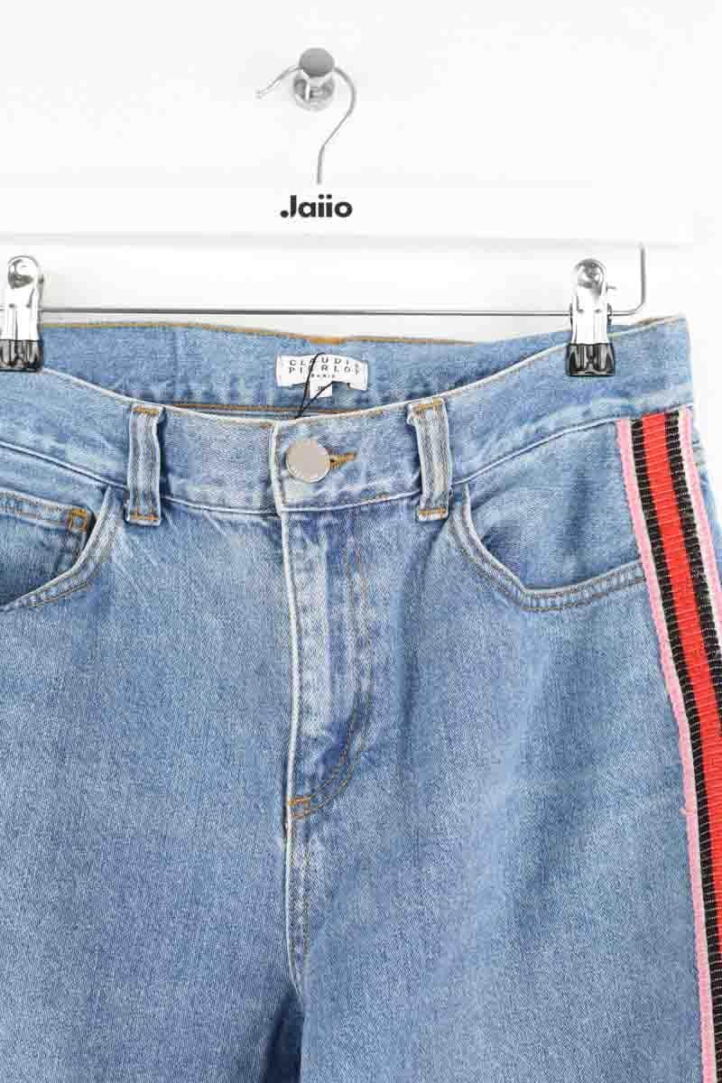 Jean boyfriend Claudie Pierlot Bleu en Coton