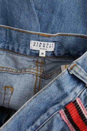 Jean boyfriend Claudie Pierlot Bleu en Coton