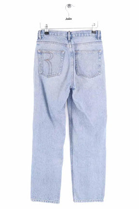 Jean boyfriend Rouje Bleu en Coton