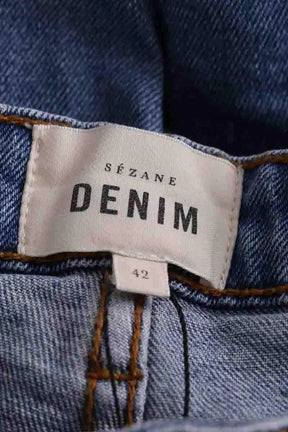 Jean boyfriend Sézane Bleu en Coton