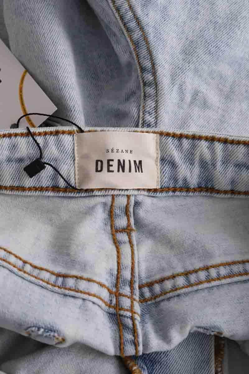 Jean boyfriend Sézane Bleu en Coton