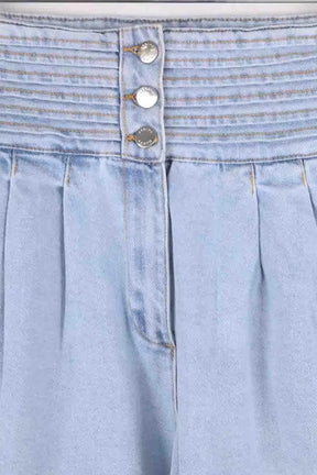 Jean boyfriend taille haute  Sézane Bleu en Coton