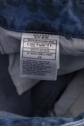 Jean Carhartt Duck orell tapered pant Bleu en Coton
