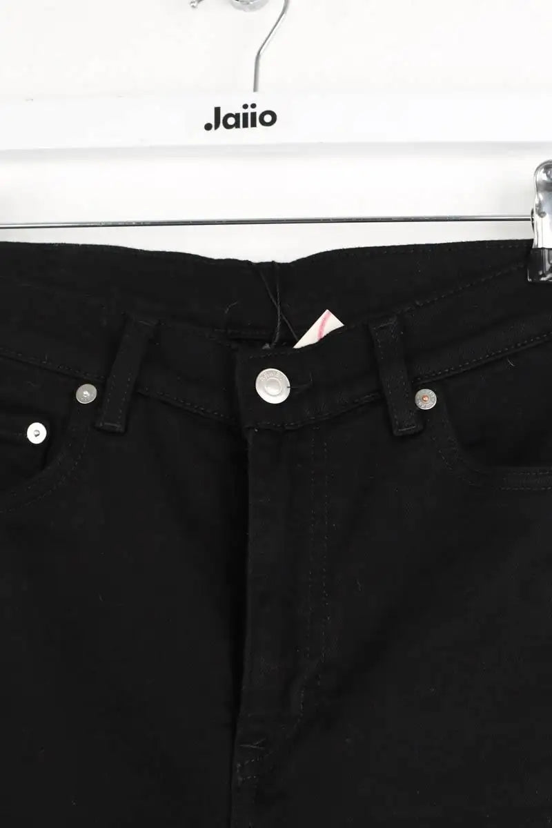 Jean court Arket Jade Cropped Noir en Coton - élasthanne