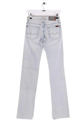 Jean droit 7 For All Mankind Bleu en Coton