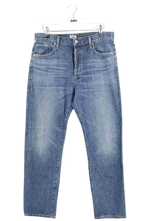 Jean droit 7 For All Mankind Bleu en Coton, taille XS - Seconde Main