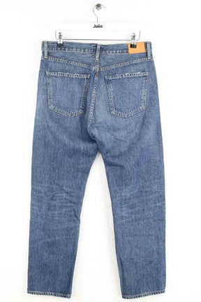 Jean droit 7 For All Mankind Bleu en Coton