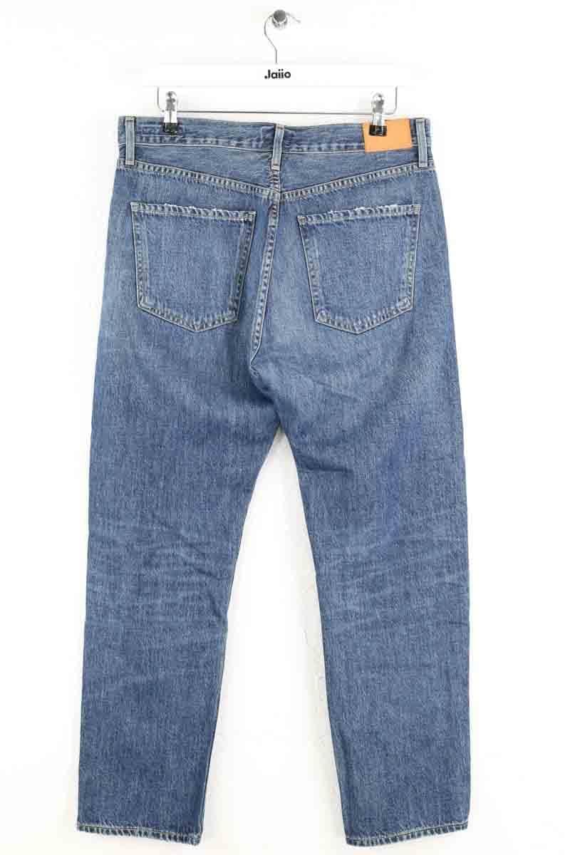 Jean droit 7 For All Mankind Bleu en Coton