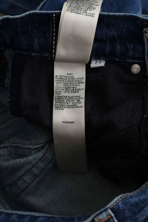 Jean droit 7 For All Mankind Bleu en Coton