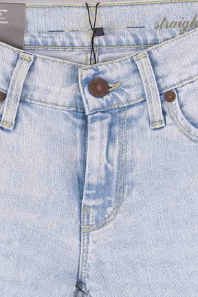 Jean droit 7 For All Mankind Bleu en Coton