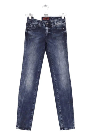 Jean droit 7 For All Mankind Bleu en Coton, taille XS - Seconde Main