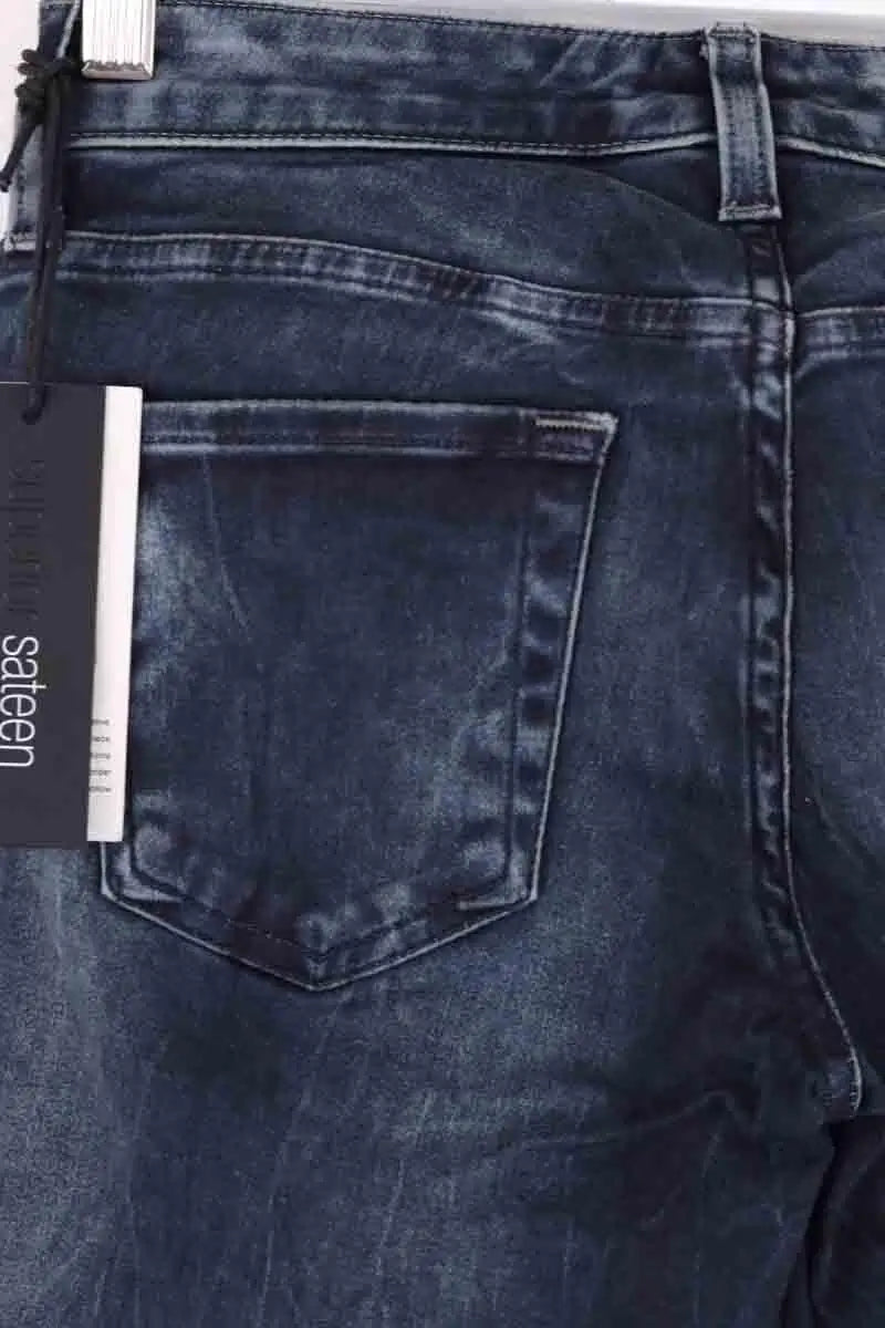 Jean droit 7 For All Mankind Bleu en Coton