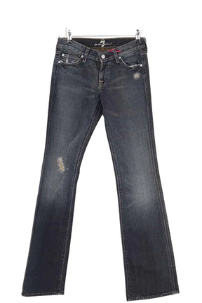 Jean droit 7 For All Mankind Bleu en Coton, taille XS - Seconde Main